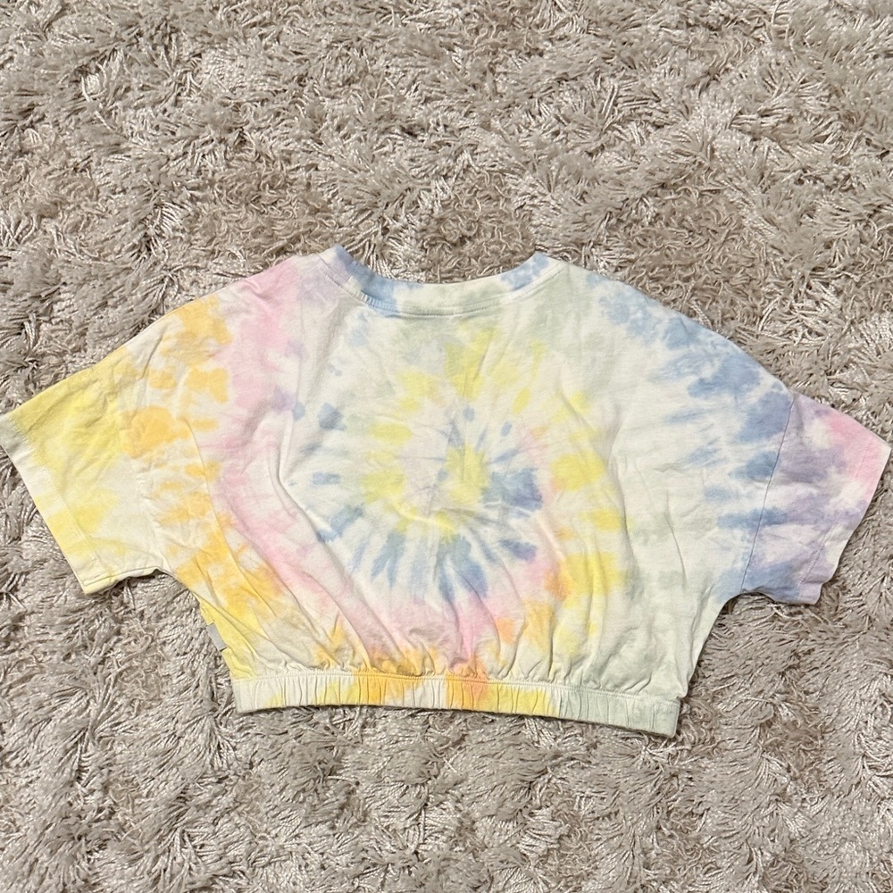 Lee Cooper Cropped Tie-Dye Short Sleeve Tee - Picture 4 of 4